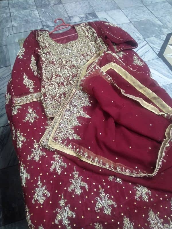 mayoo mehndi  and barat dress. . . shirt with lehnga and goti dupataa 6