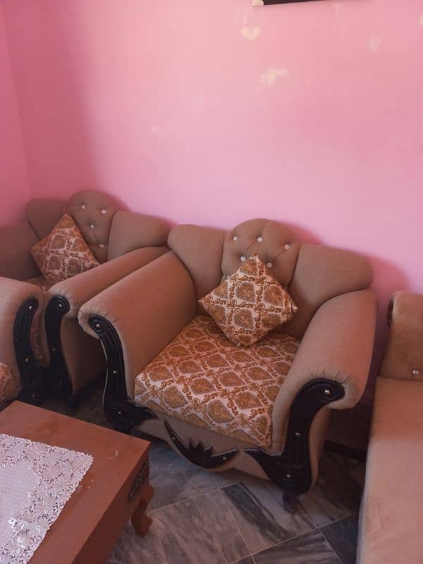 sofa set complete new set 5 seater imported waskot stuff 0