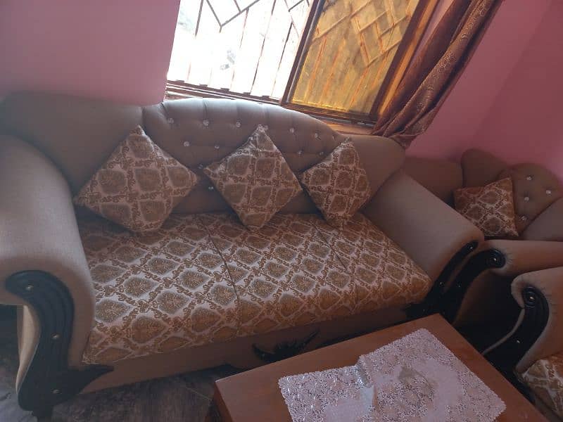 sofa set complete new set 5 seater imported waskot stuff 3