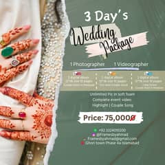 3day wedding photography videography packages