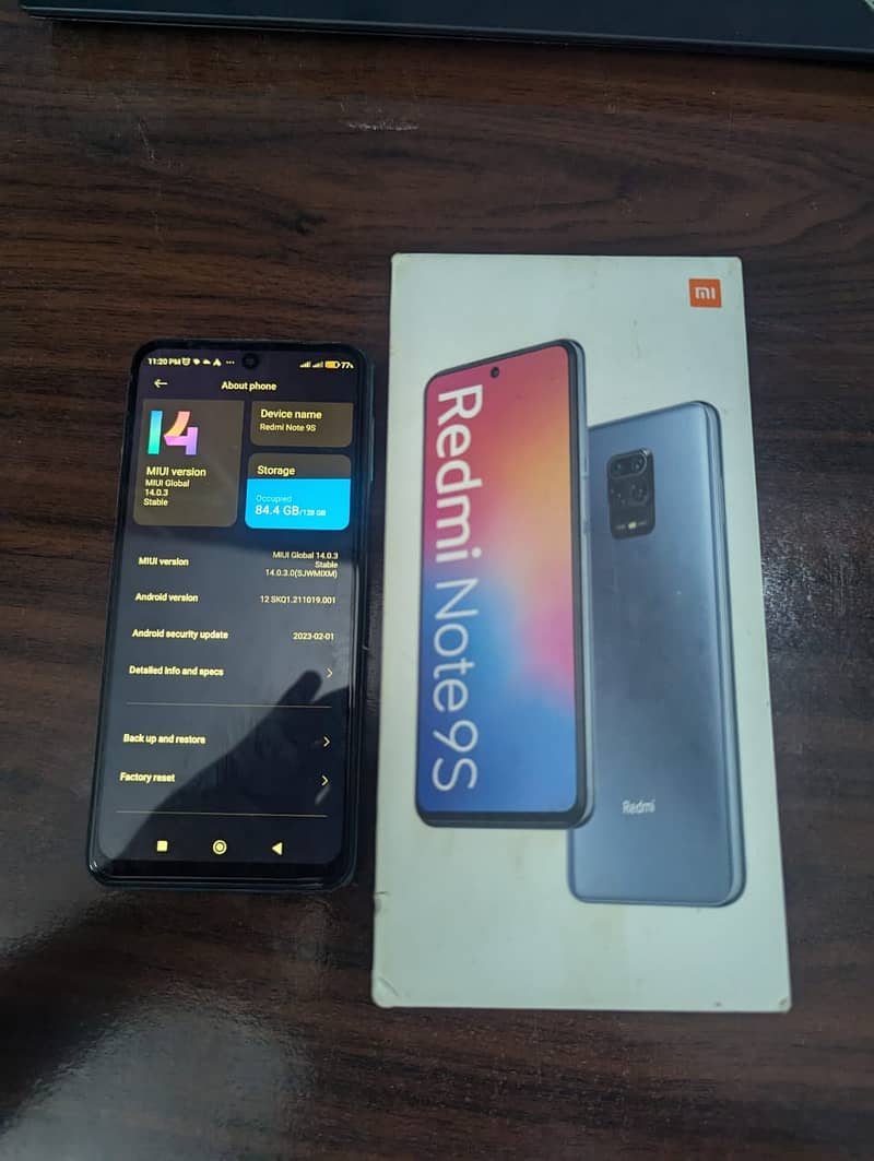 Redmi Note 9s with BOX 10/10 Condition 5