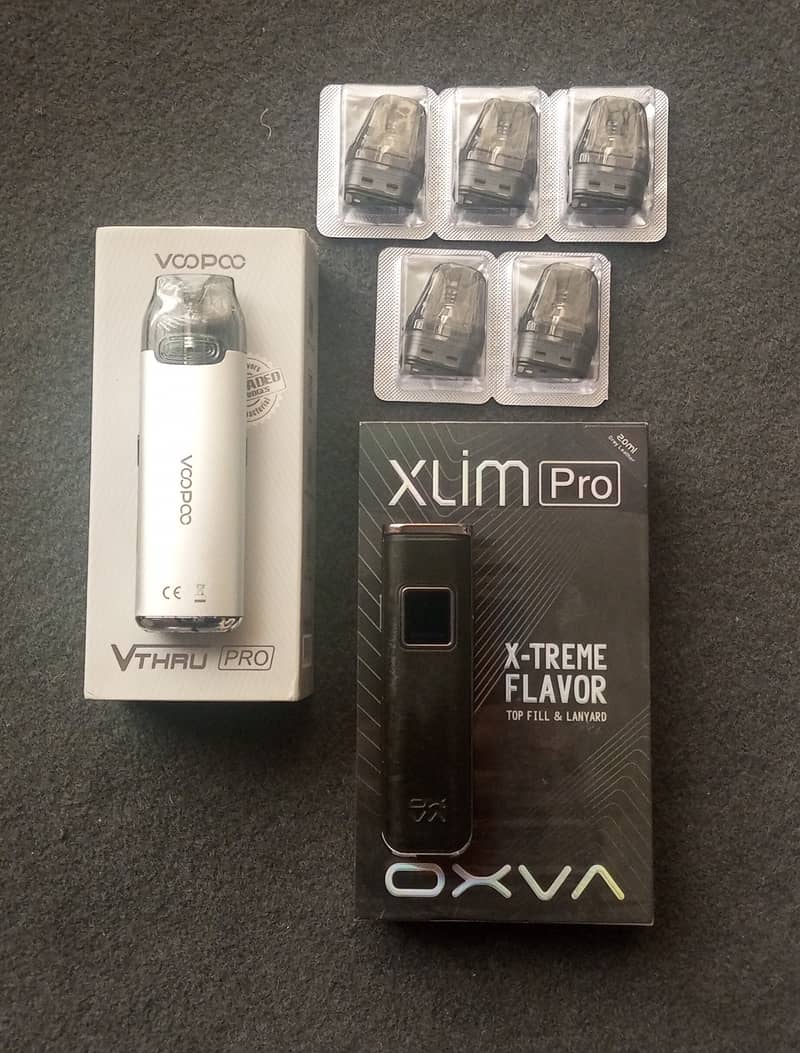 Oxva Xlim Pro, Voopoo Vthru Pro & Cartridges 0