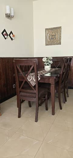 Sheesham Pure Wood 6 Chairs Dining Table