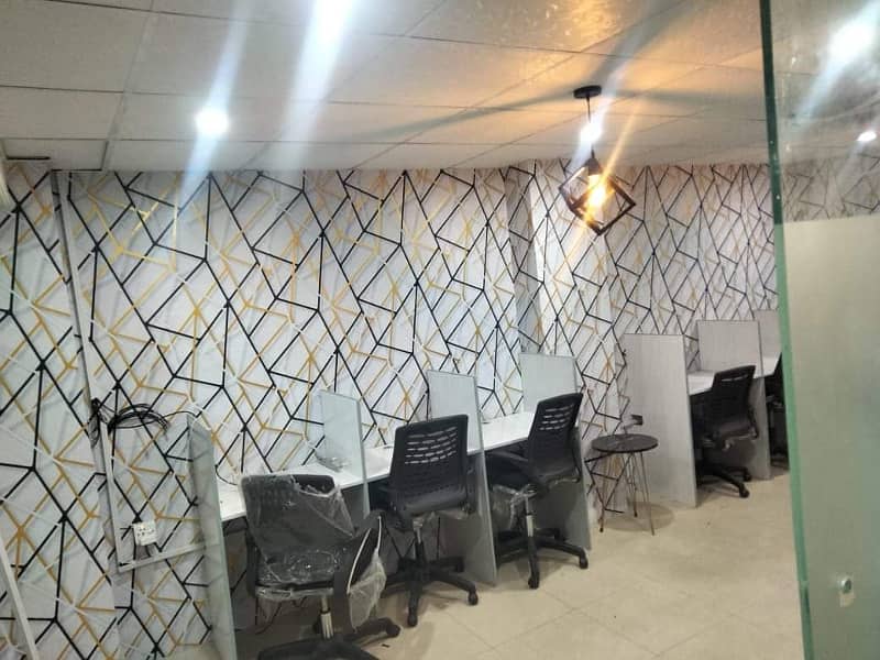 Furnished office space for rent in Gulberg For Software house Call centre and visa setup 0