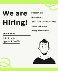 Required OfficeBoy in Jubilee Town Society