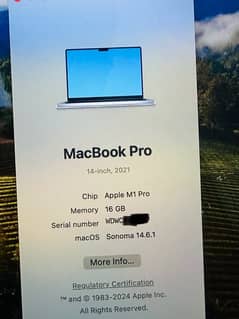 Macbook pro M1 chip 14inch 2021 Model