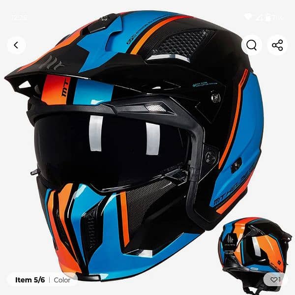 MT streefighter Helmet DOT And ECE. R22 CERTIFICATE ( Large size ) 0