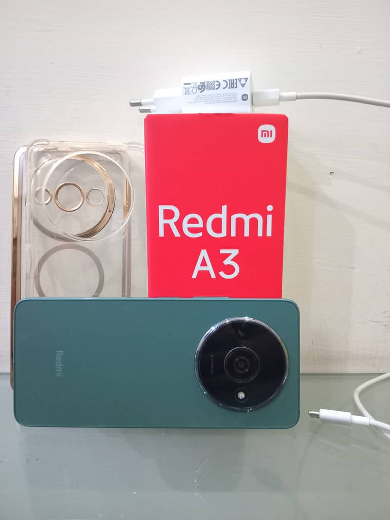 Redmi A3 Forest Green 4gb - 64gb with complete box 10/10 condition 0