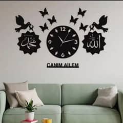 calligraph Art mdf wood wall clock 0