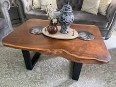 solid wood centre table