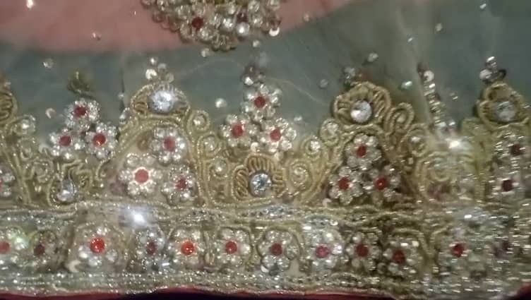 Bridal Lahnga  | Lehnga, dubky ka kam stone work 7