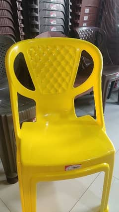 pure plastic chair yellow color