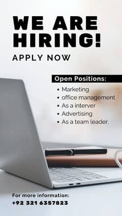 HR/office management jobs available.