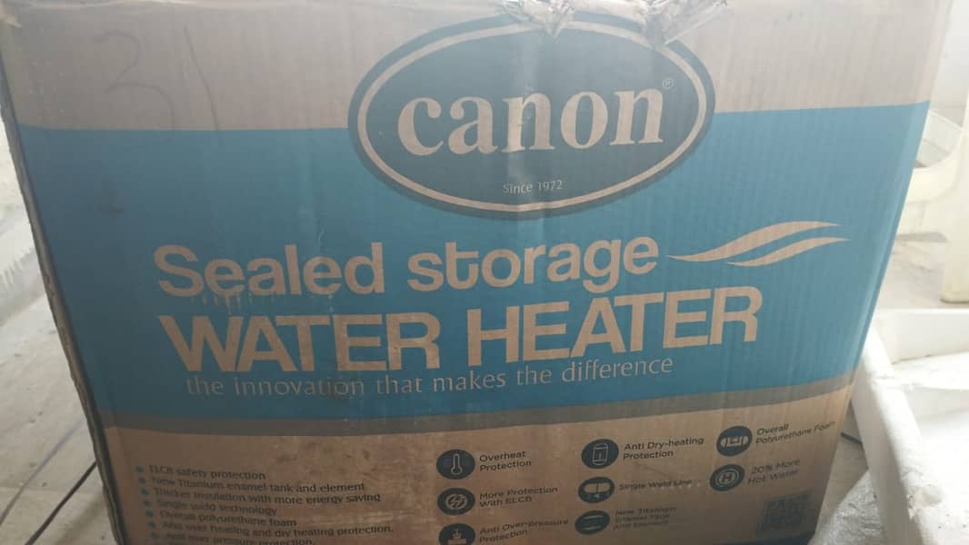 Canon sealed storage water heater 10/10 new box 1