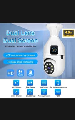 WIFI indoor IP Camera Dual Lens Auto Tracking motion 2way audio