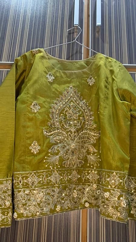 Mehndi colour lehnga choli 4