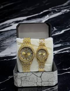 Diamond stone couple watches