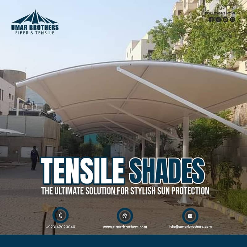 Parking Shade | Fiber Shade | Tensile Shade| Fiber Glass | Fiber Windo 10