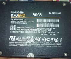 Samsung 870 EVO 500GB 2.5 inch SATA III SSD