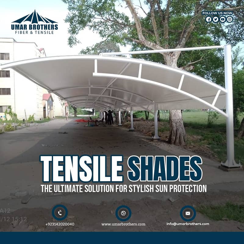 Parking Shade | Fiber Shade | Tensile Shed | Fiber Glass | Fiber Windo 1