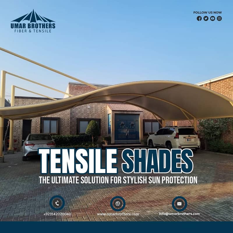 Parking Shade | Fiber Shade | Tensile Shed | Fiber Glass | Fiber Windo 2