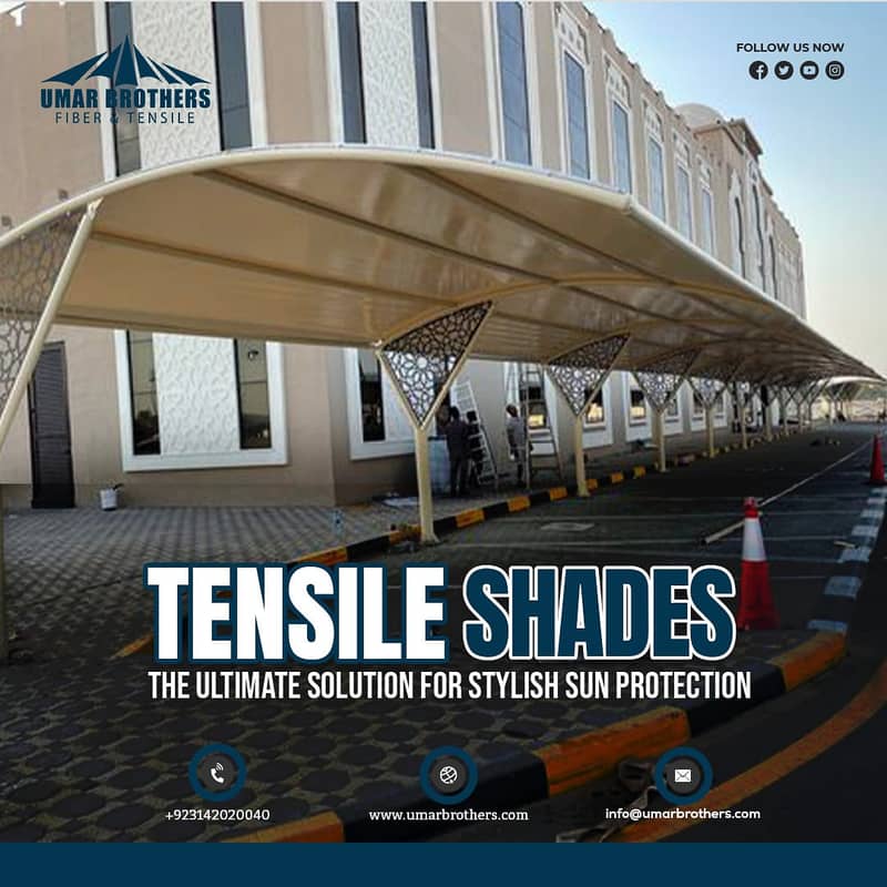 Parking Shade | Fiber Shade | Tensile Shed | Fiber Glass | Fiber Windo 7