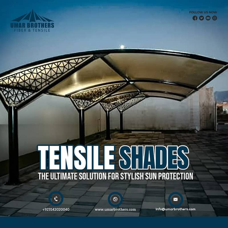 Parking Shade | Fiber Shade | Tensile Shed | Fiber Glass | Fiber Windo 9