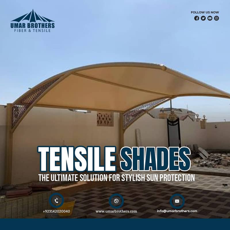 Parking Shade | Fiber Shade | Tensile Shed | Fiber Glass | Fiber Windo 13