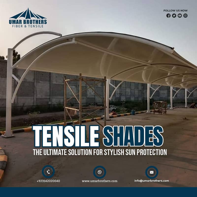 Parking Shade | Fiber Shade | Tensile Shed | Fiber Glass | Fiber Windo 15