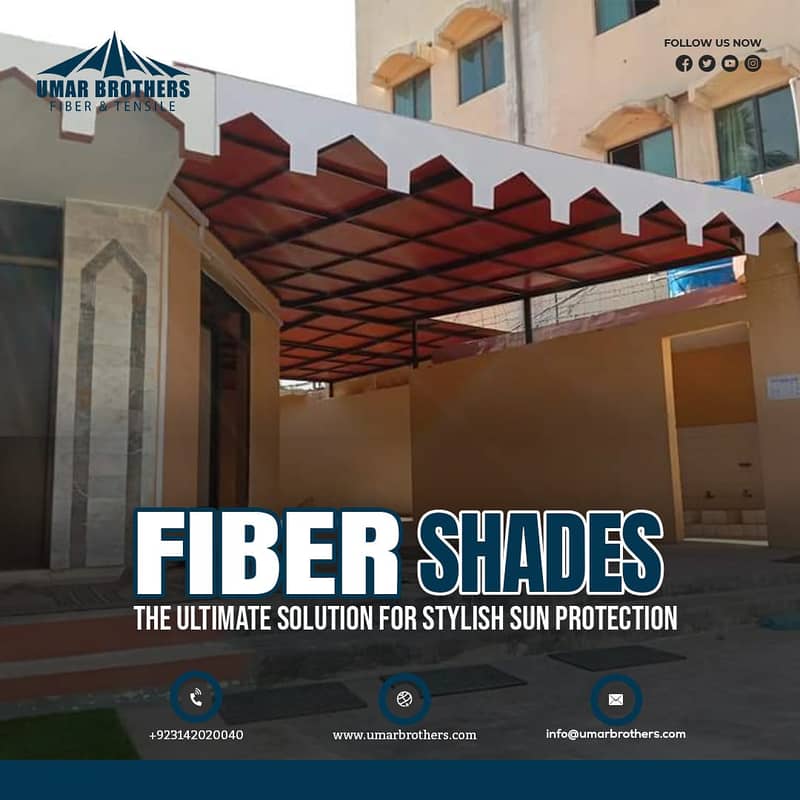 Parking Shade | Fiber Shade | Tensile Shed | Fiber Glass | Fiber Windo 16