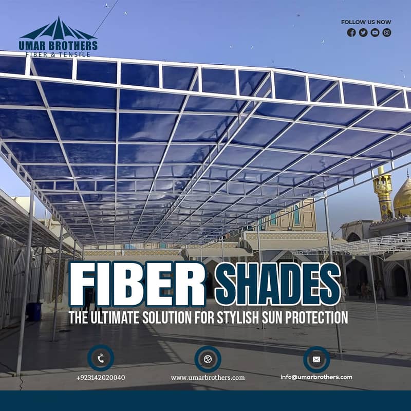 Parking Shade | Fiber Shade | Tensile Shed | Fiber Glass | Fiber Windo 18