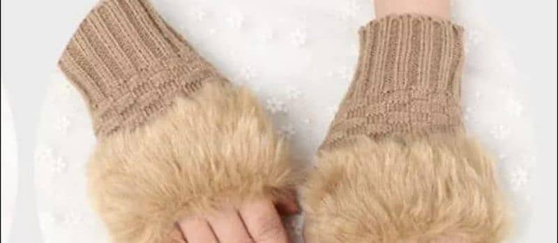 Women's Fur Gloves 1