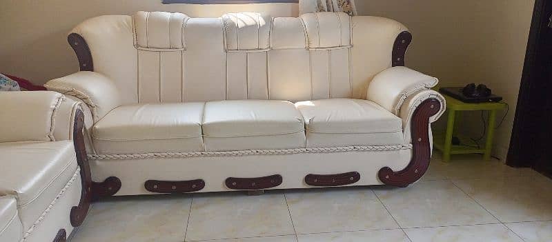 7 seater leather sofa with table 8