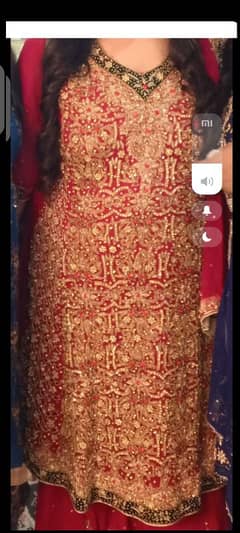 long shirt with sharara and dupatta for bridal