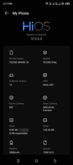 Tecno Spark 10 With Original Box & Charger. 0