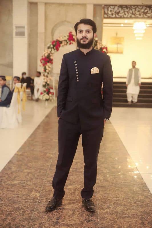 Elegant Navy Blue Prince Suit for Sale 1