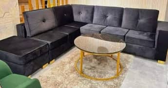 Brass L-Shape Sofa 0