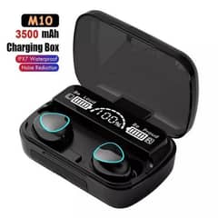 M10 Wireless Earbuds  | Type-C Fast Charging | Noise-Canceling  | LED