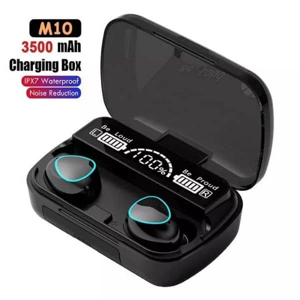 M10 Wireless Earbuds  | Type-C Fast Charging | Noise-Canceling  | LED 0