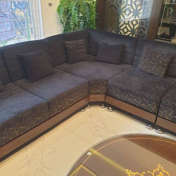 Black L shaped sofa 4