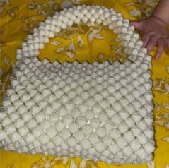 handmade shimmer pearls beads bags