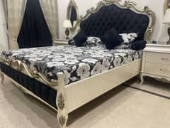 bed set with chairs