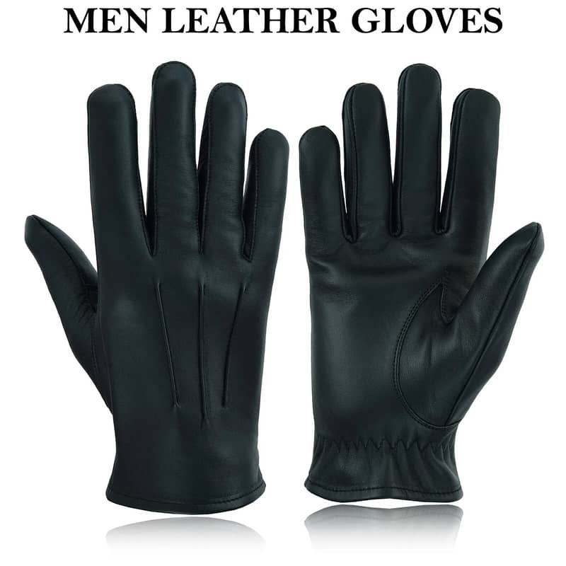 Men's Leather Top Quality Soft Genuine Real Driving Gloves Unli 0