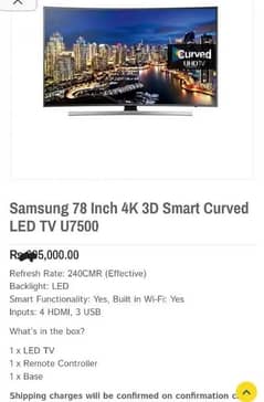 samsung 80 inches (Korean make) imported model 0