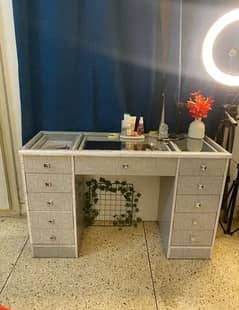 Glass Top Vanity Table Dressing Table for Sale