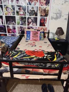 2  single bed without mattress