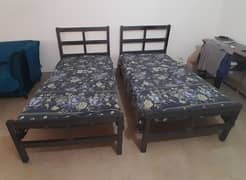 single bed pair with mattress