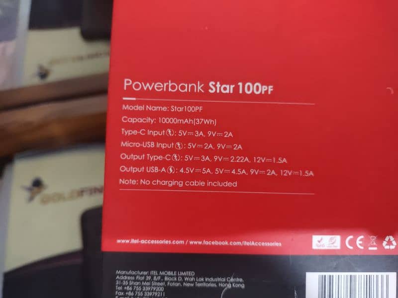 itel star 100pf 10000 mah 22.5w super charge 3