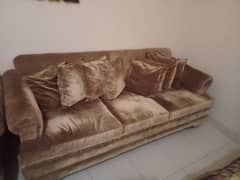 sofa set with matching cushion