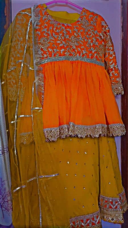 lehnga with short frok 2